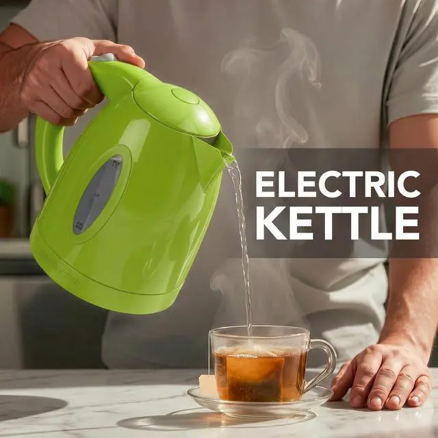 Alt view image 7 of 7 - 1.7L Electric Kettle with 1100W Fast Boiling Water, Green KP72G