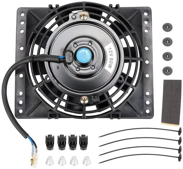 Main image of 6 Inch Slim 650CFM Radiator Cooling Fans Universal Slim Pull Push 12V 80W
