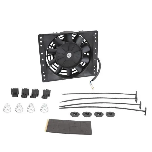 Alt view image 5 of 7 - 6 Inch Slim 650CFM Radiator Cooling Fans Universal Slim Pull Push 12V 80W