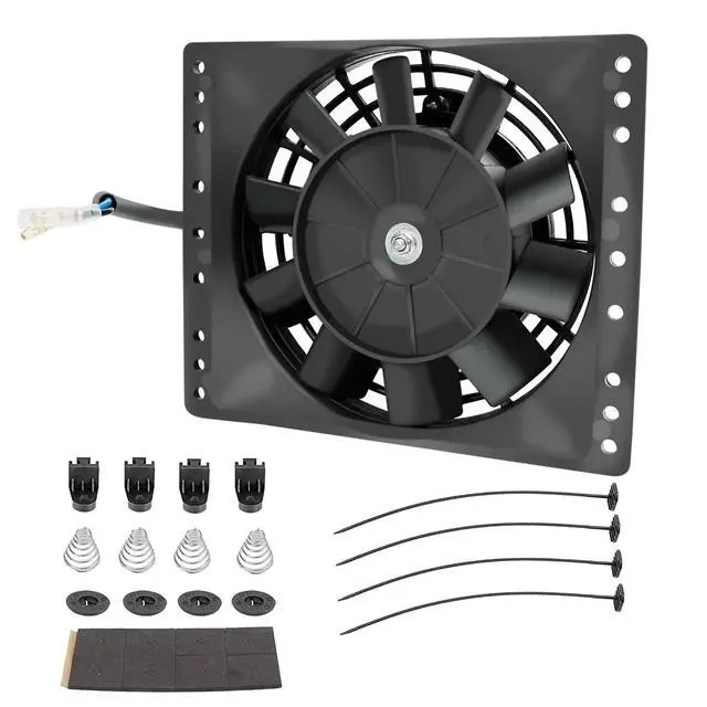Alt view image 4 of 7 - 6 Inch Slim 650CFM Radiator Cooling Fans Universal Slim Pull Push 12V 80W