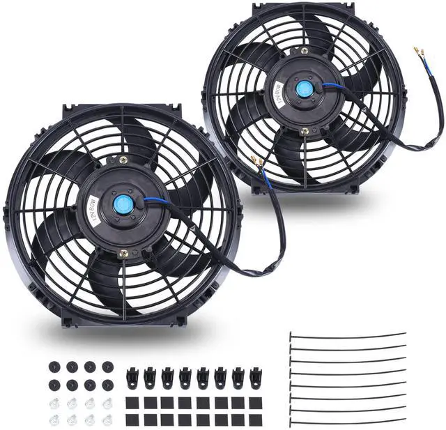 Main image of 10'' Inch Slim Fan Push Pull Electric Radiator Cooling Fan Black