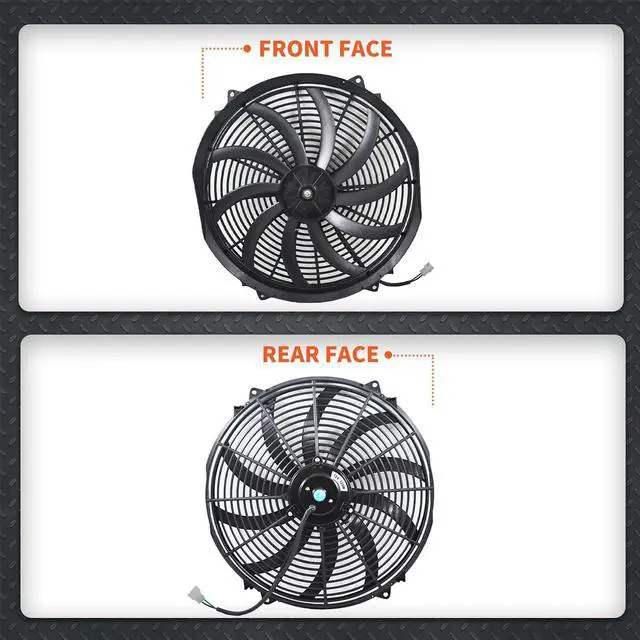 Alt view image 4 of 7 - 16" Electric Radiator Fan HIGH 3000+CFM Thermostat Wiring Switch Relay KIT Black