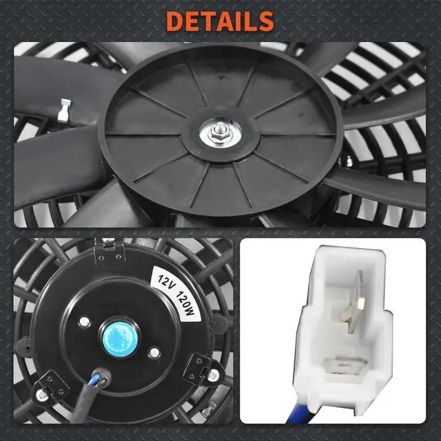 Alt view image 6 of 7 - 16" Electric Radiator Fan HIGH 3000+CFM Thermostat Wiring Switch Relay KIT Black