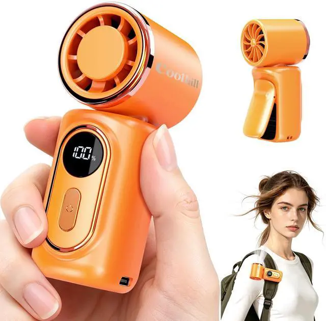 Main image of Portable Clip-On Mini Fan Handheld Turbo Fan 3000mA 14500 RPM