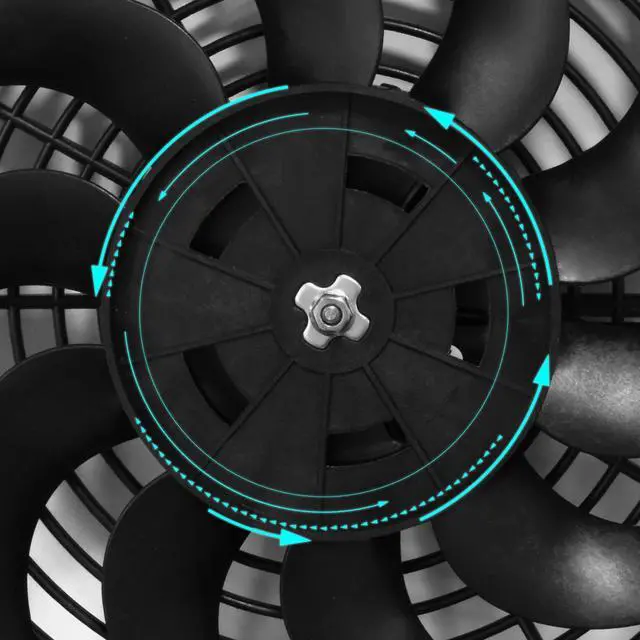 Alt view image 7 of 7 - 12 Inch Curved Electric Cooling Fan Push/Pull w/Mount Kit 2Pcs