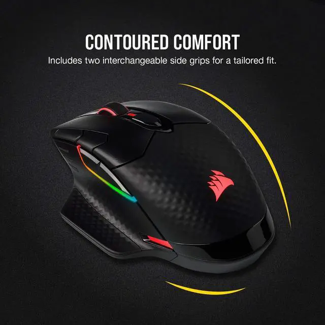 Alt view image 6 of 7 - Dark CORE RGB PRO Wireless/Wired FPS MOBA Gaming Mouse 18,000 DPI, Fast Response Time, 8 Programmable Side Buttons, Dynamic Multi-Color Backlighting Black