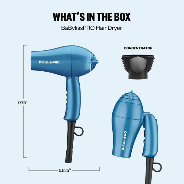 Alt view image 7 of 7 - The Traveler Folding Hair Dryer with Concentrator, 1000w