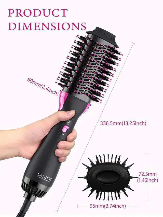 Alt view image 3 of 7 - Hair Blow Dryer Brush - 60mm Hot Air Brush for Volumizing & Smooth Blowouts