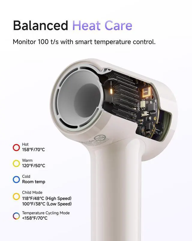 Alt view image 4 of 7 - Air Diffuser Hair Dryer, 15 × High-Speed Ionic Hairdryer, Milktea