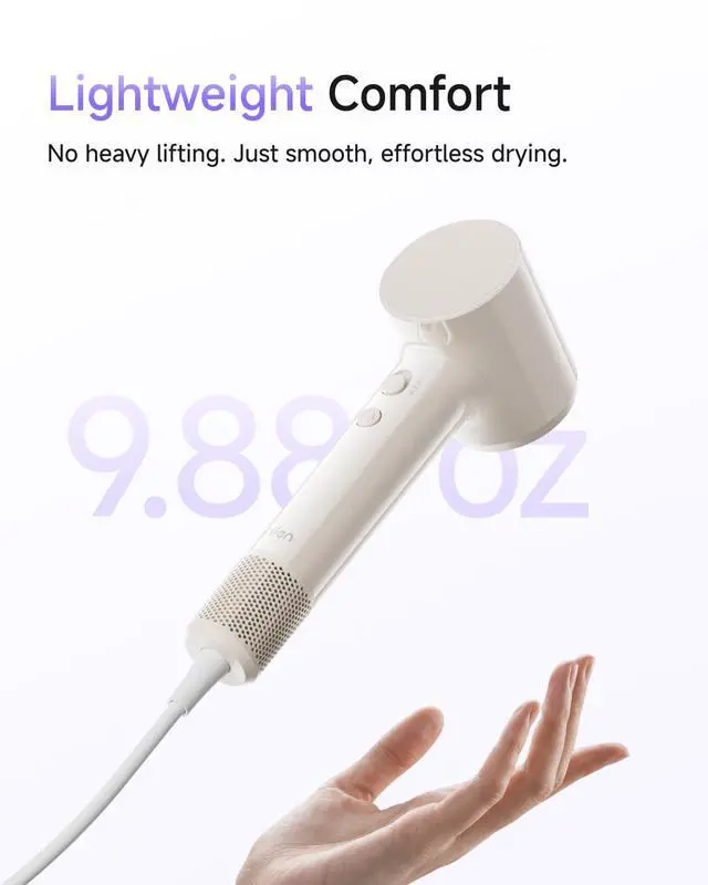 Alt view image 6 of 7 - Air Diffuser Hair Dryer, 15 × High-Speed Ionic Hairdryer, Milktea