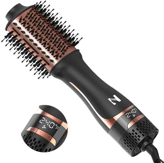 Main image of Hair Dryer Brush with Display Screen, Anti-Frizz Styler Volumizer
