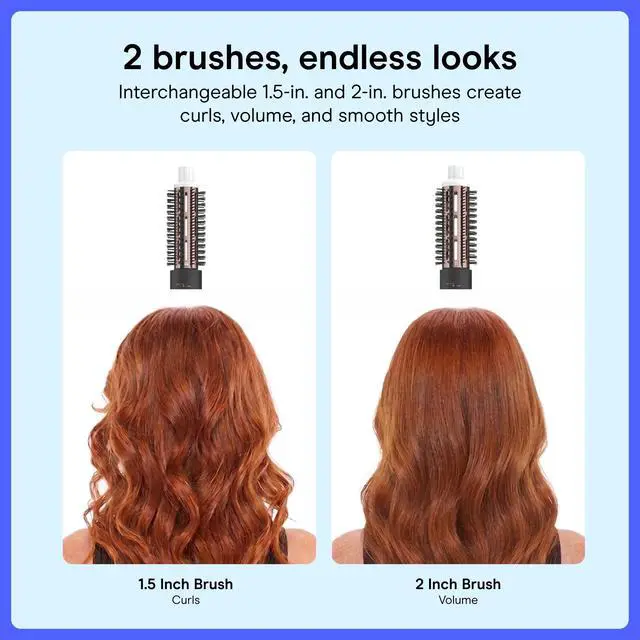 Alt view image 3 of 7 - Thermal Brush Set, Double Ceramic, Interchangeable, 1.25" & 1.5"