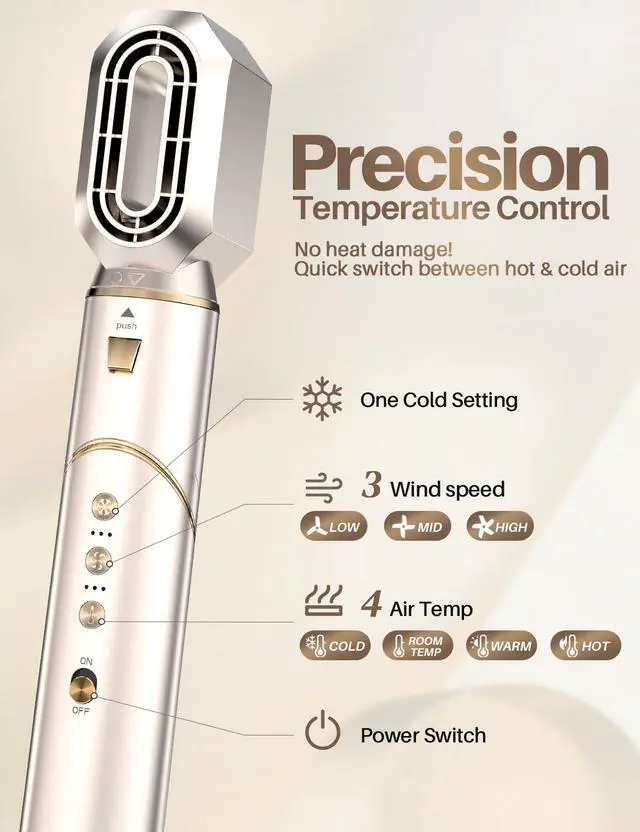 Alt view image 4 of 7 - 7-in-1 High Speed Hair Dryer & Blow Dryer Brush, Auto Wrap Curls (L/R), Fast Drying, Thermal Round Brush for Smooth Blowouts & Frizz-Free Volume, No Heat Damage