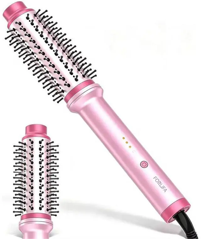 Main image of Thermal Brush Blowout, 1 1/2 inch Ceramic Heated Round Brush with Cool Airflow Styler, Hair Straightener Brush for Bouncy Hair, Straightening, Curling & Volume, 1.2 Billion Ionic, Dual Voltage