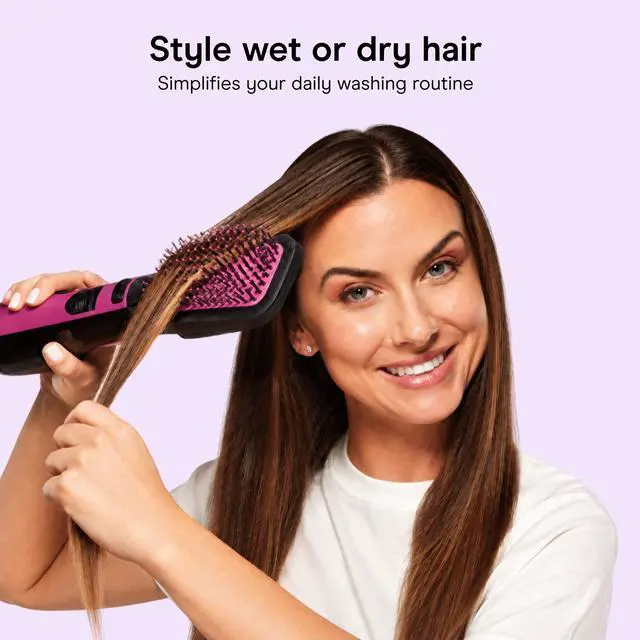 Alt view image 5 of 7 - All-in-One Hot Air Brush, Ionic Technology, Mixed Bristles, 1000W