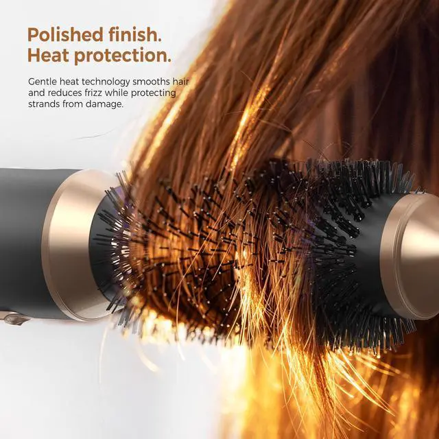 Alt view image 3 of 7 - 6 in 1 Hair Dryer Brush & Air Styler, Professional Blowout Brush with LCD Screen, Multi-Styler for Volume & Shine, 122°F-230°F Precision Heat, ALCI Safety Plug
