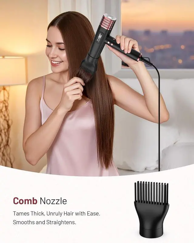 Alt view image 6 of 7 - Dual Voltage Travel Hair Dryer with Diffuser, 1875W Ionic,Black
