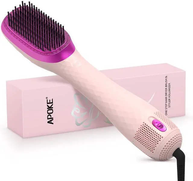 Main image of 3 in 1 Hair Dryer Brush Professional 1200W Powerful Ceramic Tourmaline 3 Heat/2 Speed Settings One Step Hair Dryer and Styler (Pink)