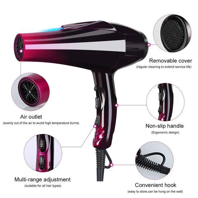 Alt view image 2 of 7 - Professional Hair Dryers for Women-Ionic Blow Dryer Fast Drying