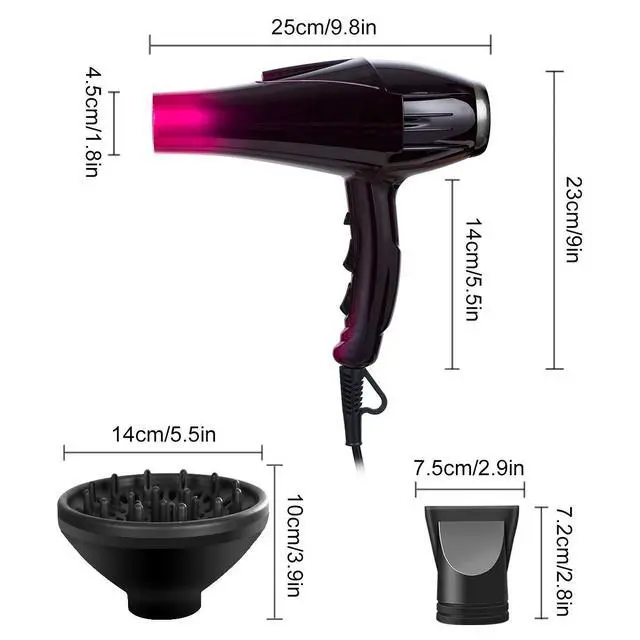 Alt view image 3 of 7 - Professional Hair Dryers for Women-Ionic Blow Dryer Fast Drying