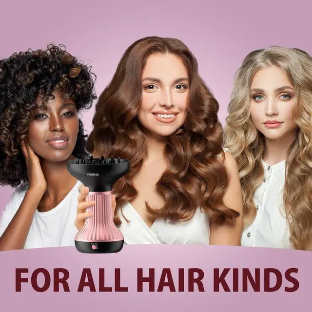 Alt view image 7 of 7 - Diffuser Hair Dryer for Curly Hair, 2-in-1 Hair Dryer with Diffuser