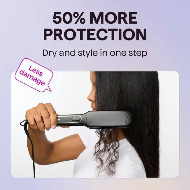 Alt view image 2 of 7 - Wet to Straight Hair Straightener, 1.75 Wide Vent Sesh Flat Iron