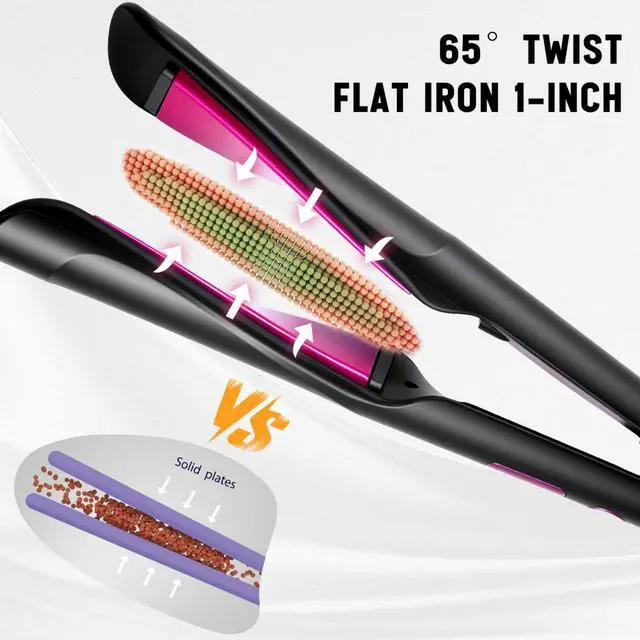 Alt view image 2 of 7 - Hair Straightener and Curler 2-in-1, Flat iton Hair Straightener