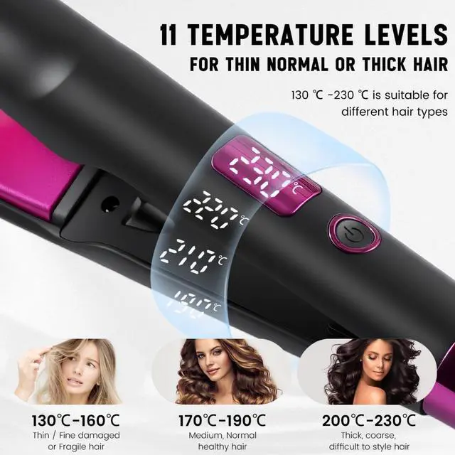 Alt view image 5 of 7 - Hair Straightener and Curler 2-in-1, Flat iton Hair Straightener