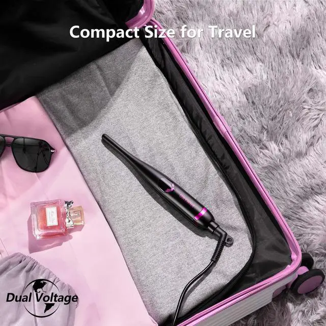Alt view image 6 of 7 - Small Flat Irons for Short Hair, 5s Ultra Fast Heat Up Pencil Flat Iron, Negative Ions Mini Flat Iron for Edges, 3/10'' Travel Mini Hair Straightener with Digital Temp Control, Easy to Use