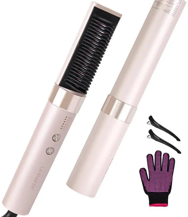 Main image of 2 in 1 Hair Straightener Brush for Women Hair Straightener Comb