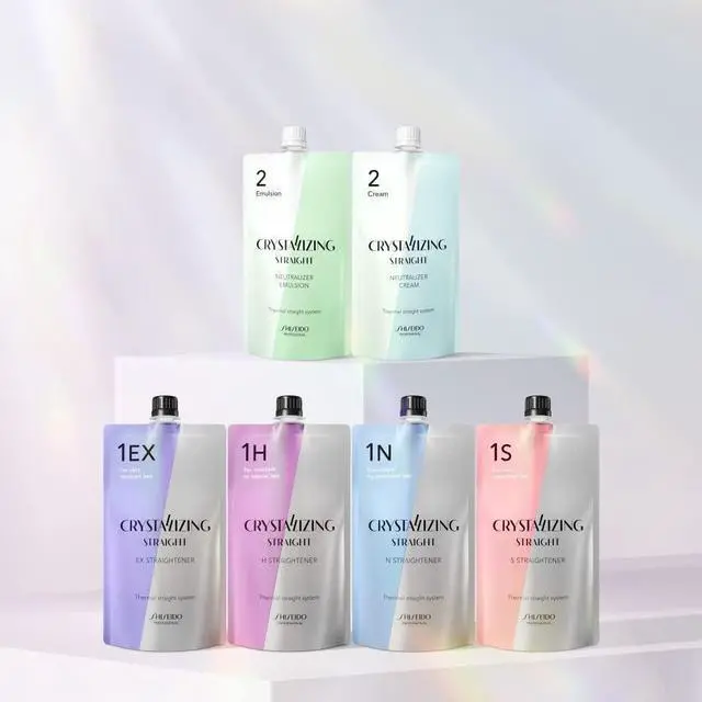 Alt view image 5 of 6 - Japanese Hair Rebonding and Straightening Treatment - Permanent Crystallizing Straightener (1EX) with Neutralizing Cream (2) for Very Resistant Hair, Includes Hair Brush