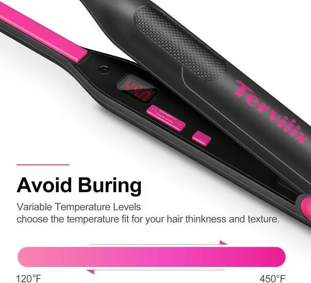 Alt view image 2 of 7 - Pencil Flat Iron, 3/10 Inch Mini Hair Straightener
