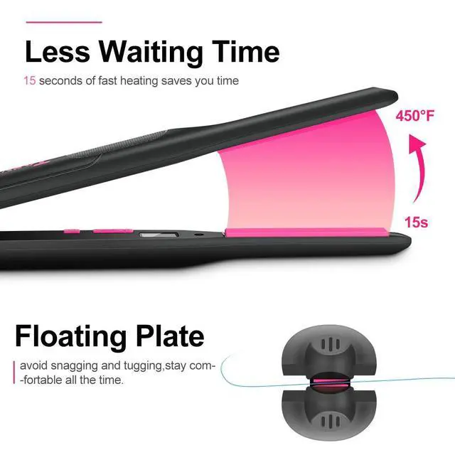 Alt view image 3 of 7 - Pencil Flat Iron, 3/10 Inch Mini Hair Straightener