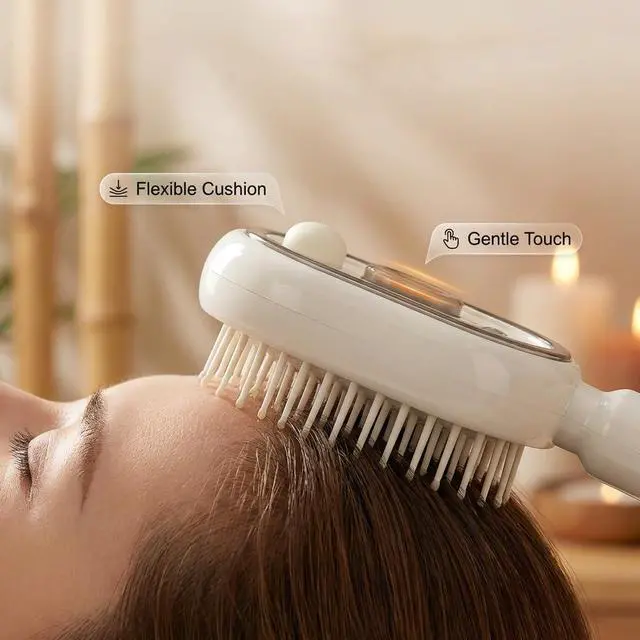 Alt view image 6 of 7 - Electric Steam Brush for Hair, 2026 New Rechargeable Hair Straightener Brush with Detangling Comb, Water Spray Hair Brush for Both Long & Short Hairs (Purple)