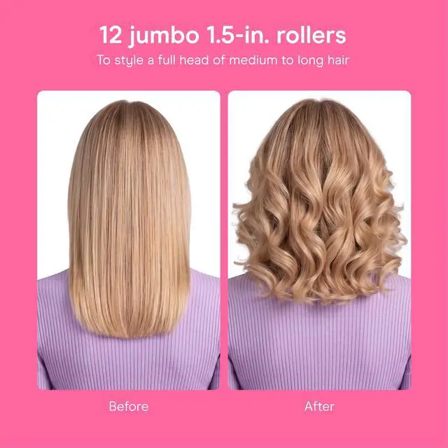 Alt view image 3 of 7 - Velvet Flocked Jumbo Hot Rollers Set