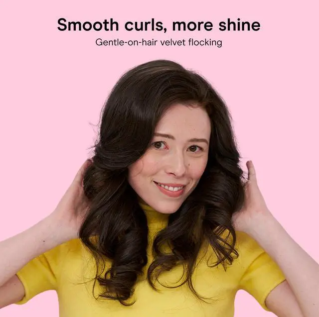 Alt view image 6 of 7 - Velvet Flocked Jumbo Hot Rollers Set