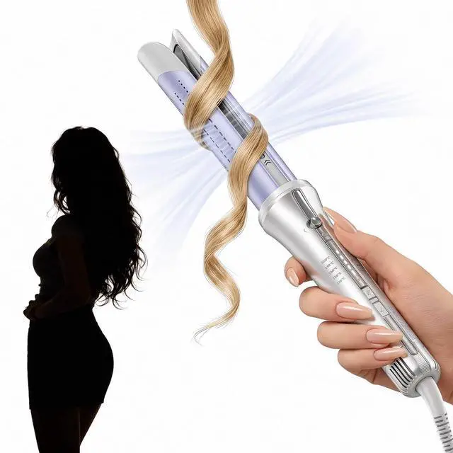 Main image of One Touch Airflow Styler Pro 1.25 inch Automatic Rotating 3.0 Cool Air Technology for No-Wait, Curling Iron, Bouncy & Long-Lasting Curls, Zero Burn Risk, 5 Temp Settings