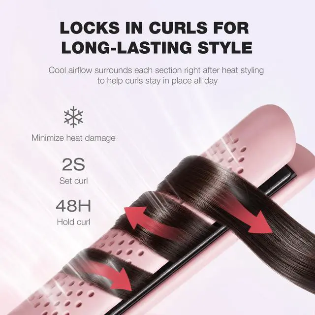 Alt view image 2 of 7 - Airflow Styler Curling Iron, 2 in 1 Straightener and Curler