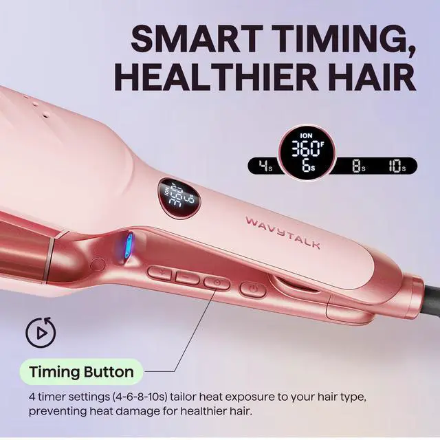 Alt view image 6 of 7 - Power Wave Hair Crimper, Ionic Hair Waver for Less Heat Damage