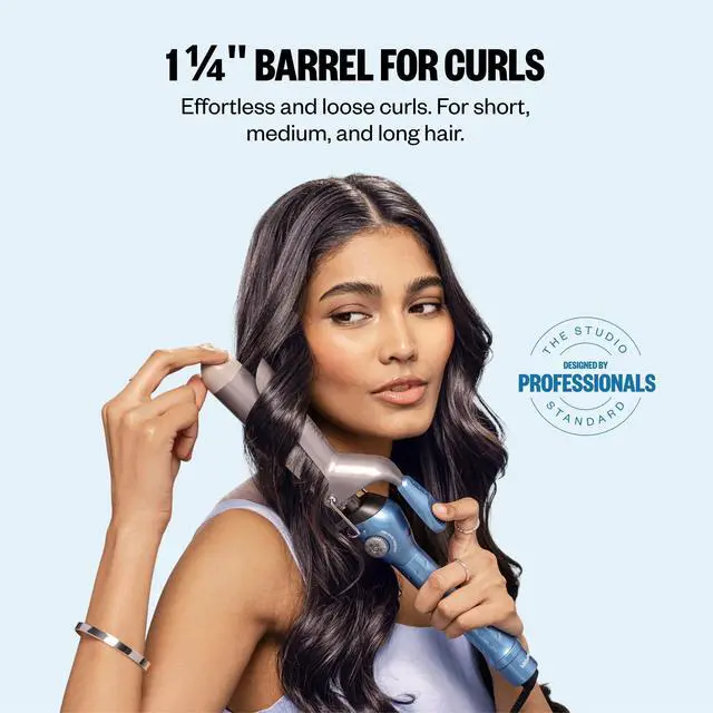 Alt view image 2 of 7 - Nano Titanium Spring Curling Iron, 1.25" Professional Spring Hair Curler for Long Lasting Curls & All Hair Types