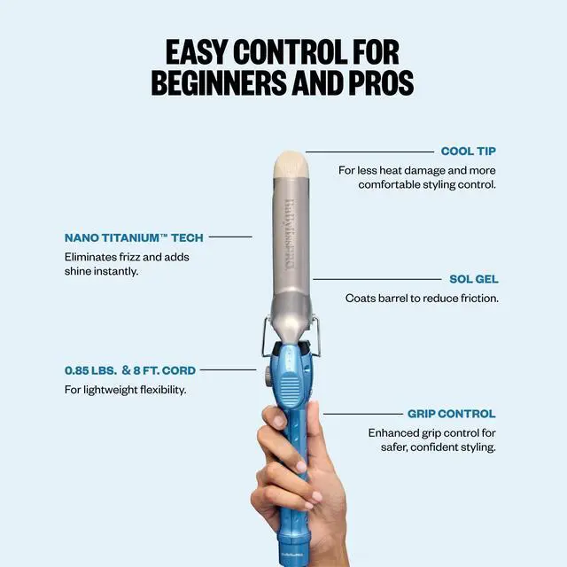 Alt view image 5 of 7 - Nano Titanium Spring Curling Iron, 1.25" Professional Spring Hair Curler for Long Lasting Curls & All Hair Types
