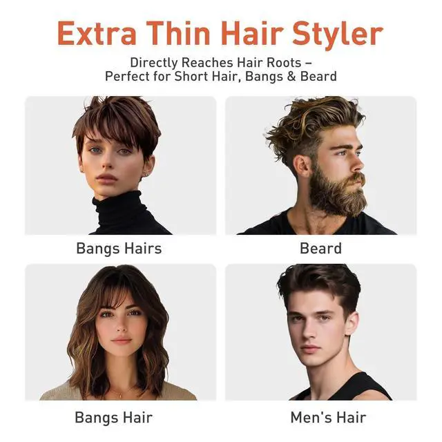 Alt view image 4 of 7 - Cordless Mini Flat Iron, 2-in-1 Straightener & Curler