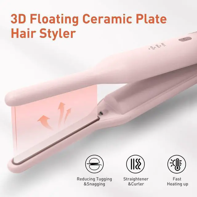 Alt view image 7 of 7 - Cordless Mini Flat Iron, 2-in-1 Straightener & Curler