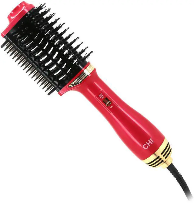 Main image of Volume Styler, Blowout Brush for Amplified Volume, Heated Comb to Smoothen & Straighten Hair, 2-in-1 Hair Tool, Pink