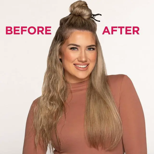 Alt view image 6 of 7 - Volume Styler, Blowout Brush for Amplified Volume, Heated Comb to Smoothen & Straighten Hair, 2-in-1 Hair Tool, Pink