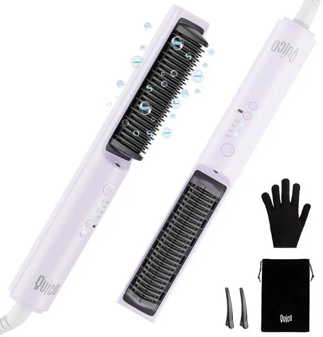 Main image of Hair Straightener Brush, 100-240V Dual Voltage Straightener Brush