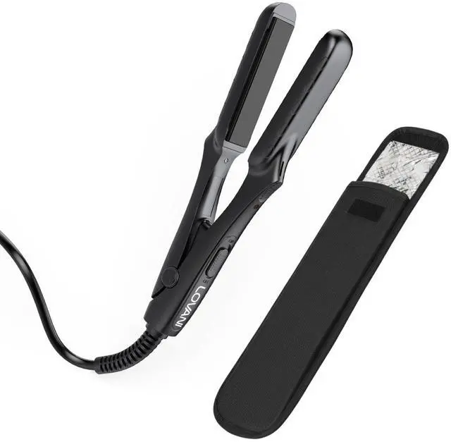 Main image of Mini Flat Iron 0.5 inch, Dual Voltage Travel Hair Straightener for Short to Medium Hair & Bangs, Small Size Ceramic Tourmaline 3D Floating Plates, HeatResistant Pouch Included