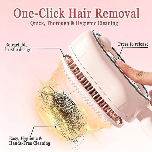 Alt view image 6 of 7 - Electric Spray Air Cushion Massage Comb, Anti-Breakage & Reduce Frizz(Pink)