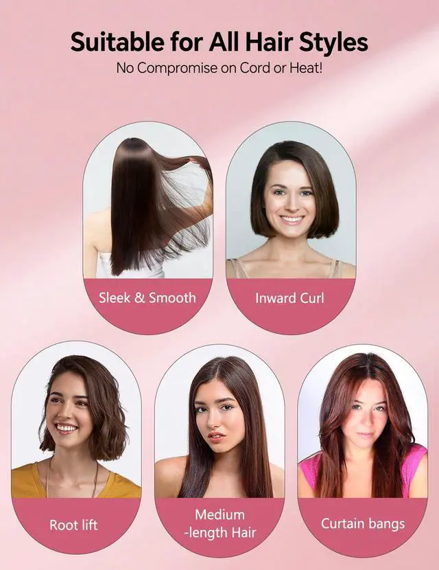 Alt view image 3 of 6 - mini Hair Straightener Brush, Frizz-Free with Anti-Scald & Auto-Off