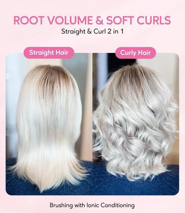 Alt view image 4 of 7 - Mini Thermal Brush 3 Temperature Adjustable, 3/4 Inch Travel Curling Iron for Short Hair, Heated Round Brush for Touch ups and Small Curls, Travel Size Curling Wand, Dual Voltage, Pink